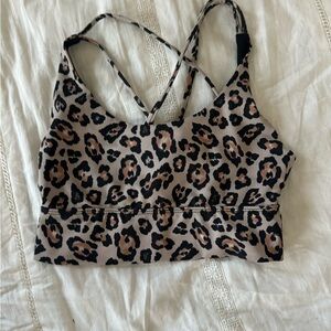 Animal print sports bra